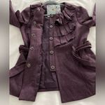 Anthropologie Tabitha Foliage Finder Purple Jacket Size 6 Photo 3