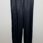 Cozycore Joggers Pants Black Satin Athleisure Loungewear Luxe Look Small Photo 0