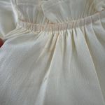 J.Crew Beige Satin High Neck Long Sleeve Ruffle Blouse Women's Size Small FLAW Photo 8