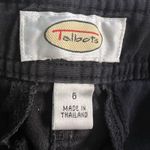 Talbots Black Cargo Pants Side Pockets Gorpcore Wide Leg Utility Cotton Size 6 Photo 4