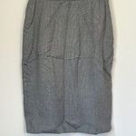 Oscar de la Renta  Gray Striped Skirt - Size 10 Photo 0