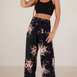 Showpo Kiss From A Rose Pants - Navy Floral Photo 0