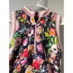 Nicole Miller Collection Floral Zip Front Ruched Mini Dress - RARE Photo 3