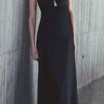 Mango NWT Leandra Asymmetrical Black Satin Maxi Dress Small One Shoulder Gown Photo 12