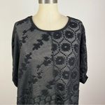 Opening Ceremony  Black Semi Sheer Shift Dress Photo 2