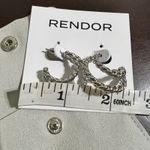 Rachel Zoe Curateur x Rendor Victoria Double Hoop Earrings White Gold Plate RARE Silver Photo 7