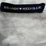 Brandy Melville Coco Wrap Top Tie Front Floral Long Sleeve Crop White OS Photo 2