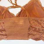 Maurice's Yellow Brown Allover Lace Smock Strappy Back Bralette Photo 5