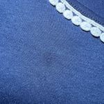 Alfred Dunner  Petite Navy Anchor Embellished V-Neck T-Shirt Top PL Photo 9