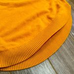 Women’s mustard dark gold high low oversized knit sweater size small Photo 2