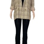 Majorelle  Rhea Double-Breasted Blazer, Tan Plaid, XL Photo 14