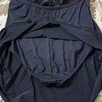 Lands End Swim Dress Black One Piece Swimsuit Swimdress 1X 18W Photo 2