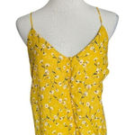 Sienna Sky Womens  Floral Print Button Down Tie Detail Tank Top - Sz L Photo 0