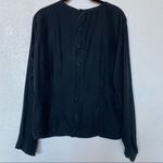 Geoffrey Beene  Sport 100% Silk Button Back Blouse Size 10 Photo 9