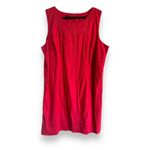 Talbots Womens Dress Sz 18W New Dark Pink Embroidered Tank Shift Photo 1