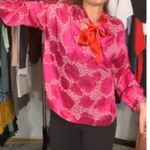 Le Superbe Aurora Floral Tie Neck Blouse Size XS New with Tag MSRP $425 Pink Photo 9