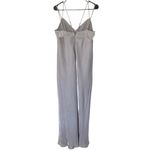 Wild Fable NWOT Shimmery Satin Maxi Dress Strappy Spaghetti Straps Silver Large Photo 2