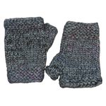 NEW Women’s Fingerless Gloves Mitts Wool Grey Gray Photo 1