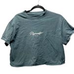 Brandy Melville  Plymouth 1964 Gray Short Sleeve Cropped Boyfriend Shirt Size M Photo 0