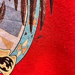 The Vintage Shop Vintage 1997 Red Western Bullskull Native American Print Eagle Red Sweatshirt XL Photo 2