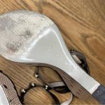 Jason Wu  Leather Polka Dot T Strap Slingback Platform Wedge Black Size 7 Photo 9