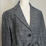 Banana Republic  Tweed Belted Blazer Blue Size Medium Photo 1