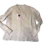 The Cashmere Project Women's Size S Tan Love Heart Embroidered Sweater Photo 0