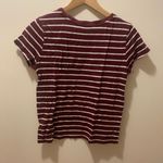 Forever 21 Striped Burgundy Tee Photo 1
