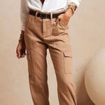 Banana Republic Factory Utility Cargo Pant - Size 00 Petite - Iced Latte - NWOT Photo 0