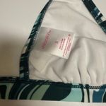 Xhilaration Womens Bikini Top Sz S Teal Green White Swirl Psychedelic Photo 2