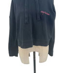 Maison Labiche Paris Capricciosa Black Cropped Hoodie Sweatshirt Size Medium Black Photo 4