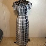 One Clothing One‎ Clothing Black Gray Watercolor Maxi Dress Size Small Photo 2
