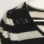 BCX 2/$15  3/4 Ruched Sleeve Striped Top Size M Photo 2