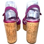 Free People  Lisbon Platform Sandals Verbena Purple Suede 7.5‎ NIB Photo 3