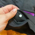 Lululemon  black with purple waistband leggings size 2 Photo 1