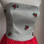 Vintage 90s Formal Dress Full Length Ball gown Size 4 Modern Red Prom Photo 8