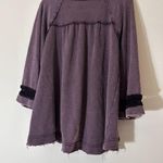 Free People  Overaized Boho Crochet Distressed Tunic v neck size small Photo 8