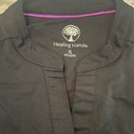 Healing Hands  Black Scrub Top Purple Label Photo 1