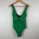 Cynthia Rowley ROWLEY Maui Perforated Racy V Neck Neoprene Swimsuit Large Women Photo 1
