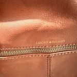 Lucky Brand Genuine Leather Shoulder Bag Purse Brown Braided Photo 2