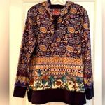 Johnny Was  PERFECT SHAPE Patterned Hoodie Size M Photo 0