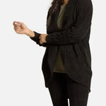 Barefoot Dreams  CozyChic Lite‎ Circle Shawl Cardigan in Black Photo 0