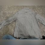 Susan Graver Black and White Houndstooth Button-Up long sleeve jacket L Photo 9