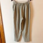 EXPRESS  Green Straight leg Elastic Waist High Rise Trouser Pants Size Medium Photo 4