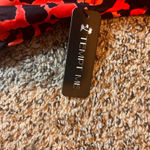 Tempt Me Leopard Print Ruffle One Piece Swimsuit - Red Black - Size L Photo 2