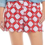 Crown & Ivy Red, White, & Blue Beach Pattern Scalloped Shorts, Size 2 Photo 0