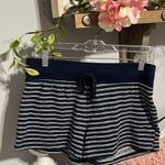 Wild Fable  Cotton Knit Shorts Navy Blue Stripe Elastic Drawstring Waist Womens S Photo 4