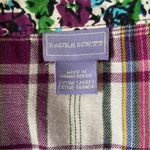 Laura Scott women’s XL purple plaid collared long sleeve button down shirt Photo 8