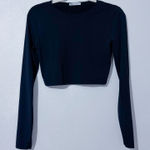 ZARA black long sleeve crop top sz:L Photo 0