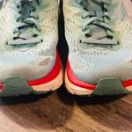 Hoka  Women's Clifton 8 Aqua/Red Running Shoes Photo 2